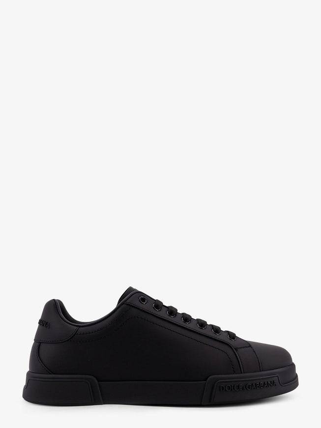 Dolce & Gabbana Portofino Leather Sneakers Nero