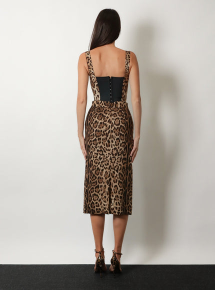 Dolce & Gabbana Leo New Stretch Viscose Longuette Skirt