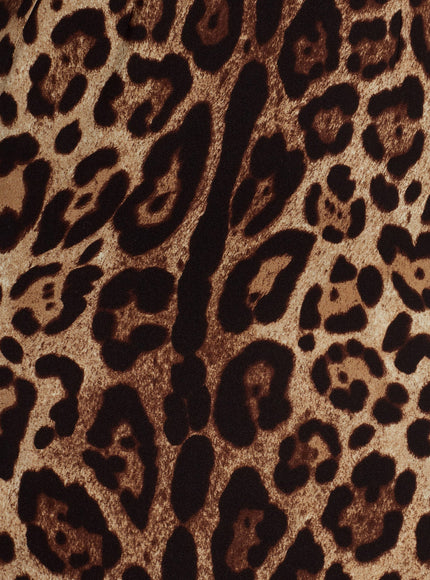 Dolce & Gabbana Midi Dress With Animal Print