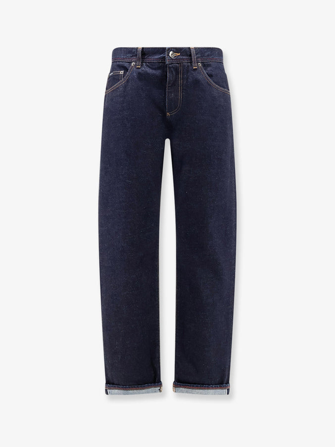 Dolce & Gabbana Classic Jeans with Logo Embroidery Nero