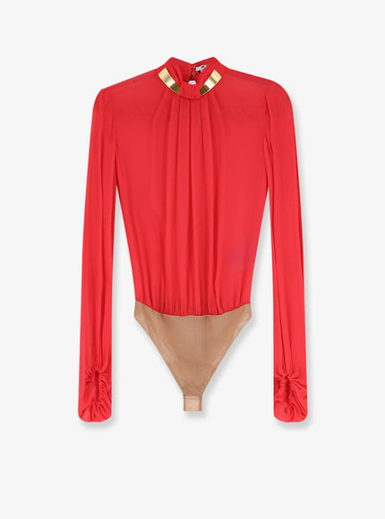 Elisabetta Franchi Viscose Shirt with Body Detail Red