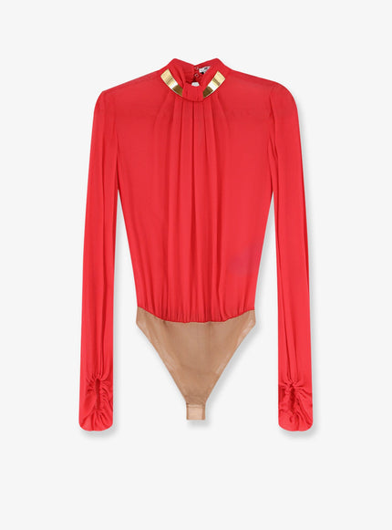 Elisabetta Franchi Viscose Shirt with Body Detail Red