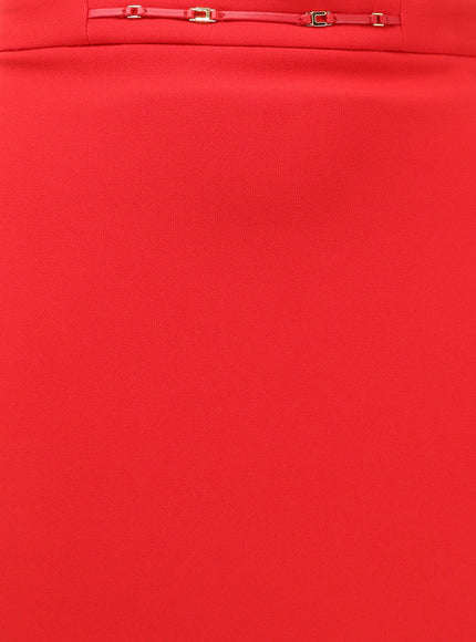 Elisabetta Franchi Monogram Longuette Skirt