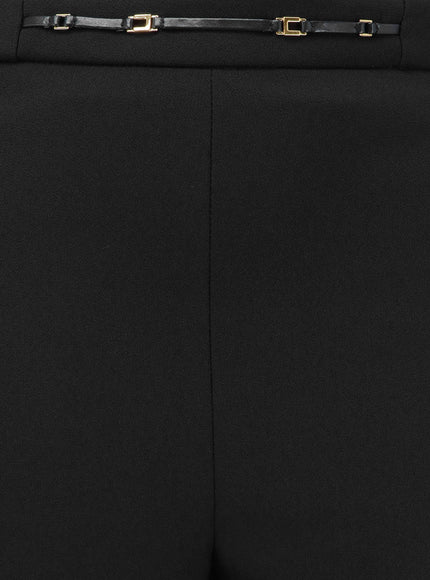Elisabetta Franchi Monogram Cropped Flare Trousers