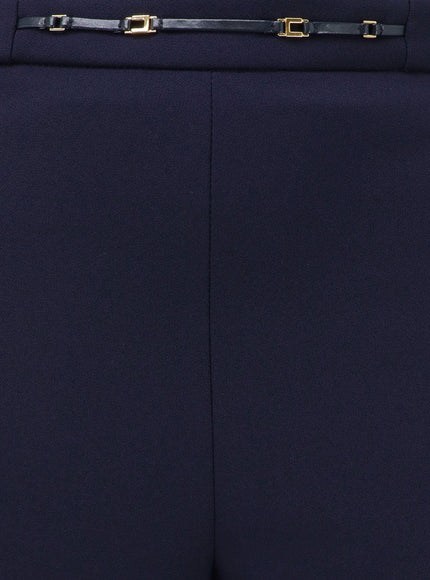 Elisabetta Franchi Monogram Cropped Flare Trousers