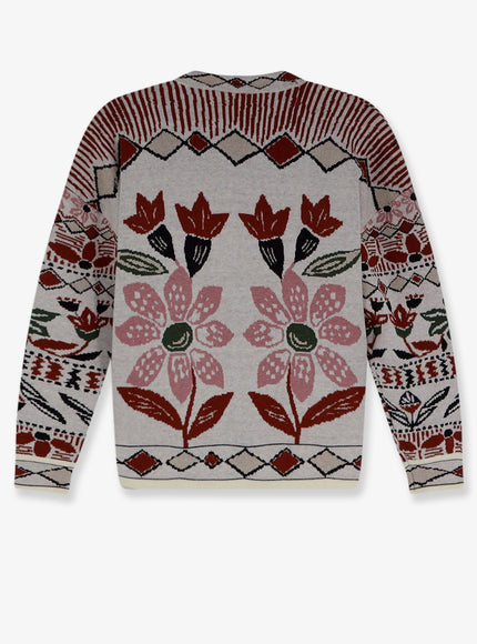 Farm Rio Rustic Flowers Embroidered Cardigan