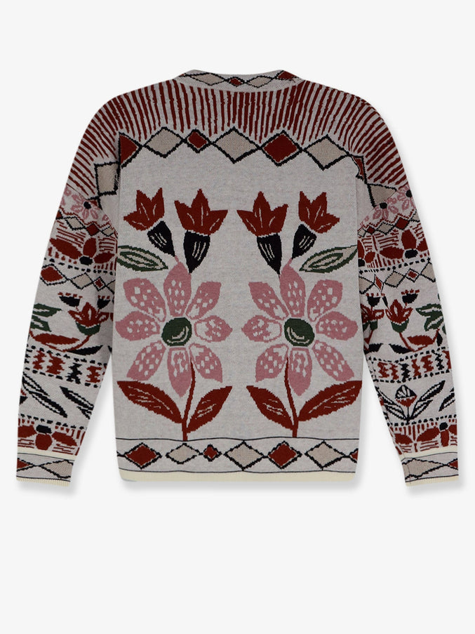 Farm Rio Rustic Flowers Embroidered Cardigan