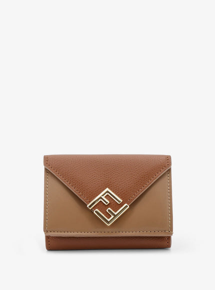 Fendi Ff Diamonds Micro Trifold Leather Wallet Uni Sandsellieros