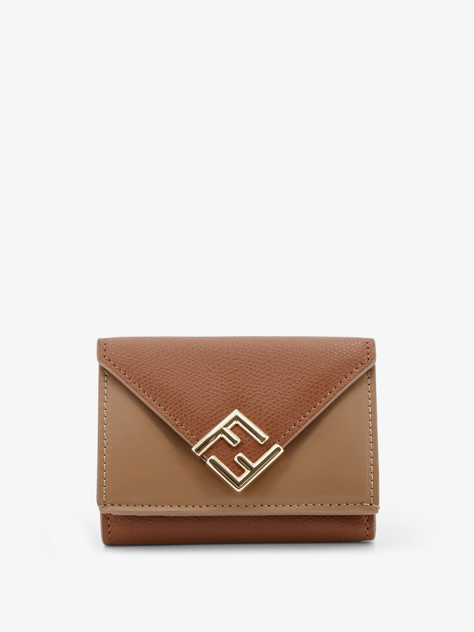 Fendi Ff Diamonds Micro Trifold Leather Wallet Uni Sandsellieros