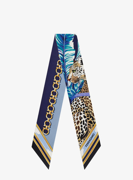 Ferragamo Felindra Silk Bandeau Uni Blue