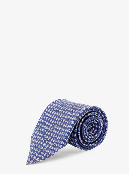 Ferragamo Silk Tie Uni Navy
