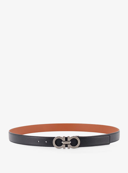 Ferragamo Reversible Leather Gancini Belt Neronewcognac