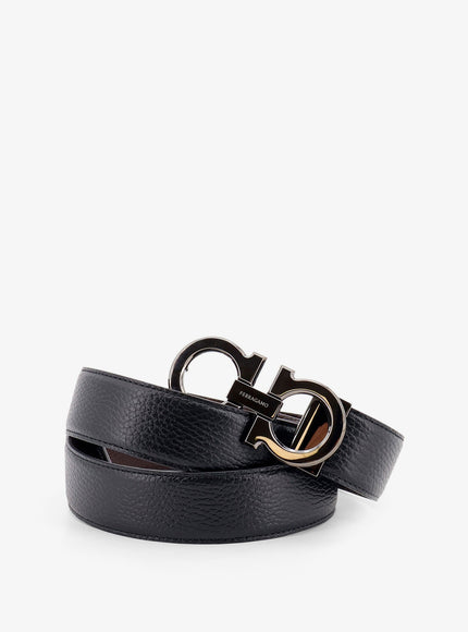 Ferragamo Reversible Hammered Leather Belt