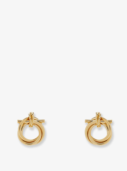 Ferragamo Brass Earrings Uni Oro