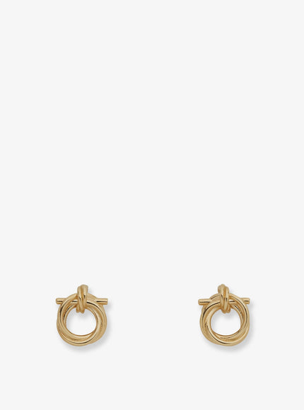 Ferragamo Brass Earrings Uni Oro