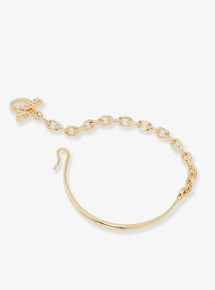 Ferragamo Brass Bracelet With Gancini Detail