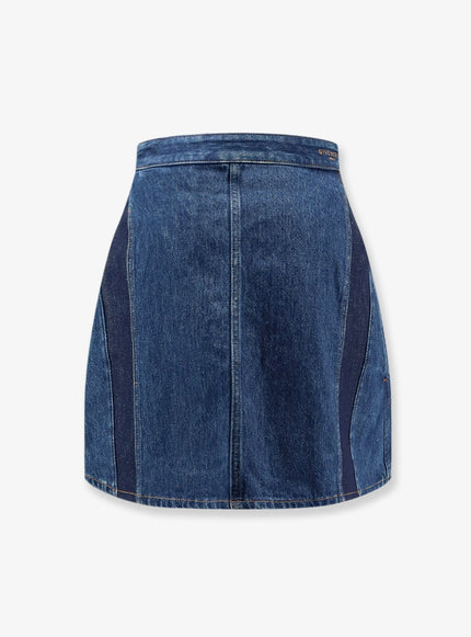 Givenchy Cocoon Denim Blue Mini Skirt Medium Blue