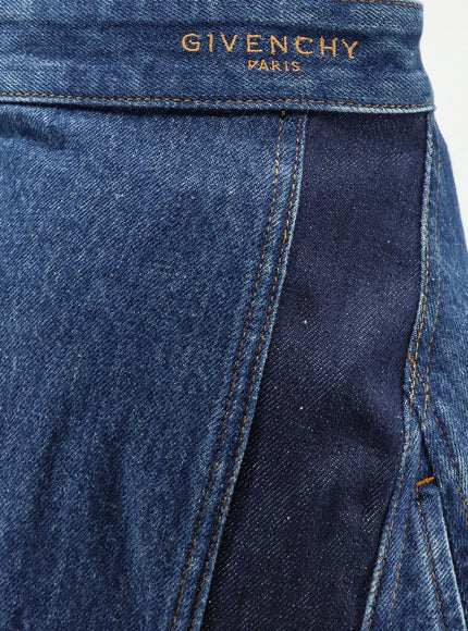 Givenchy Cocoon Denim Blue Mini Skirt