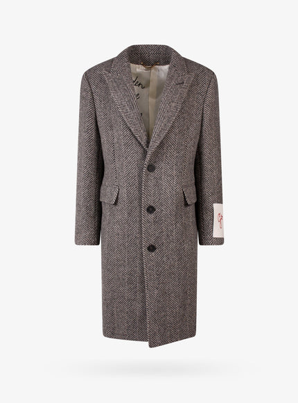 Golden Goose Deluxe Brand Daster Virgin Wool Coat Beigeantracite