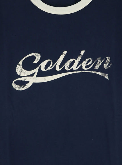 Golden Goose Deluxe Brand Cotton T-Shirt With Printed Logo On The Front