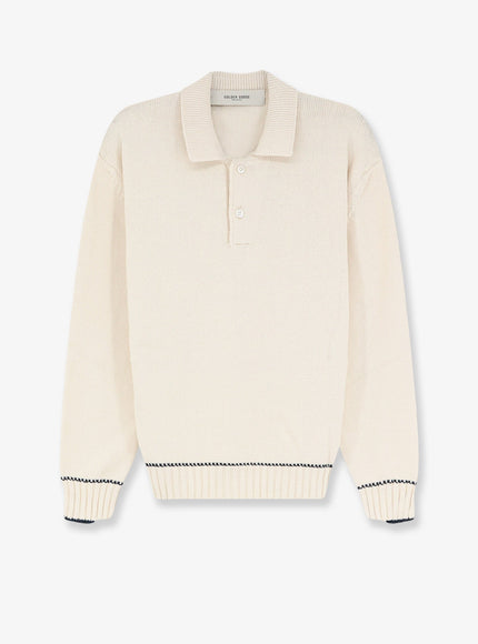 Golden Goose Deluxe Brand Ribbed Cotton Sweater Heritage White