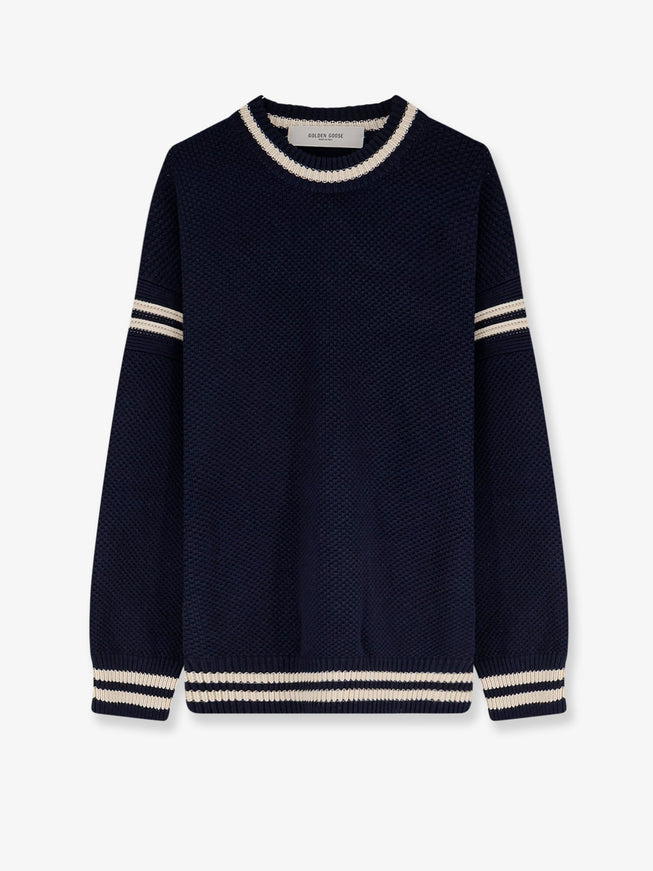 Golden Goose Deluxe Brand Journey Cotton Knit Sweater Dark Blue