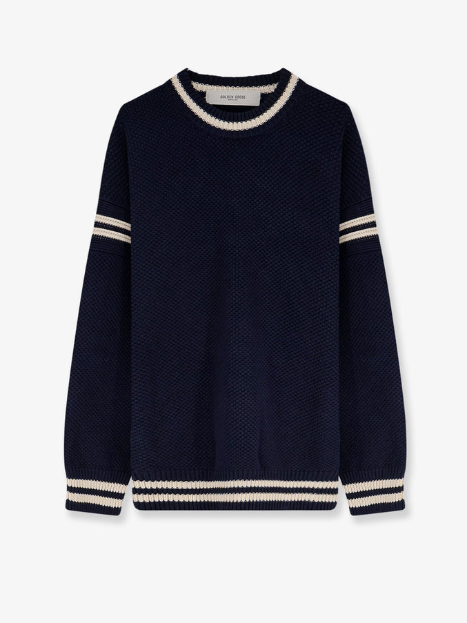 Golden Goose Deluxe Brand Journey Cotton Knit Sweater Dark Blue