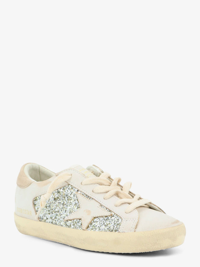 Golden Goose Deluxe Brand Superstar Leather Sneakers With All-Over Glitter Pattern
