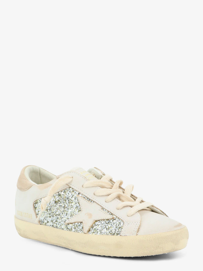 Golden Goose Deluxe Brand Superstar Leather Sneakers With All-Over Glitter Pattern