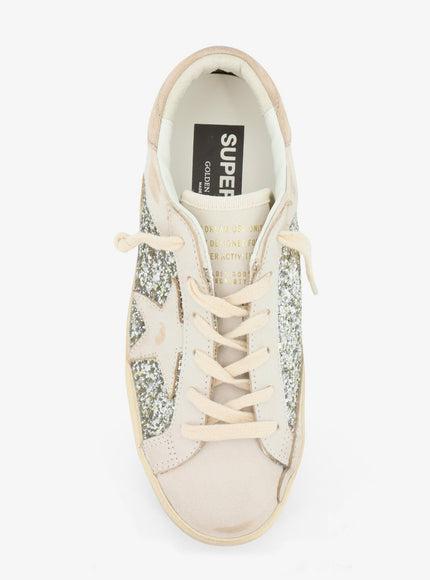 Golden Goose Deluxe Brand Superstar Leather Sneakers With All-Over Glitter Pattern