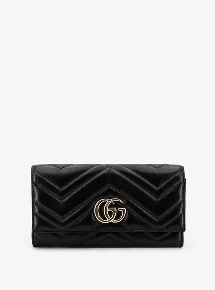 Gucci Gg Continental Leather Wallet Uni Black