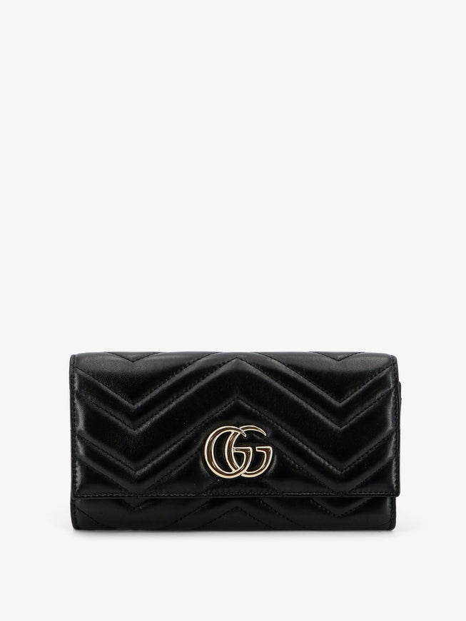 Gucci Gg Continental Leather Wallet Uni Black