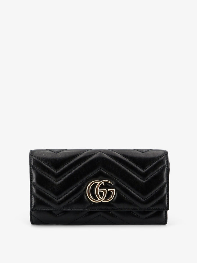 Gucci Gg Continental Leather Wallet Uni Black