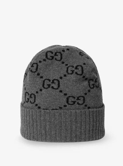 Gucci Gg Cashmere Hat Graphiteblack