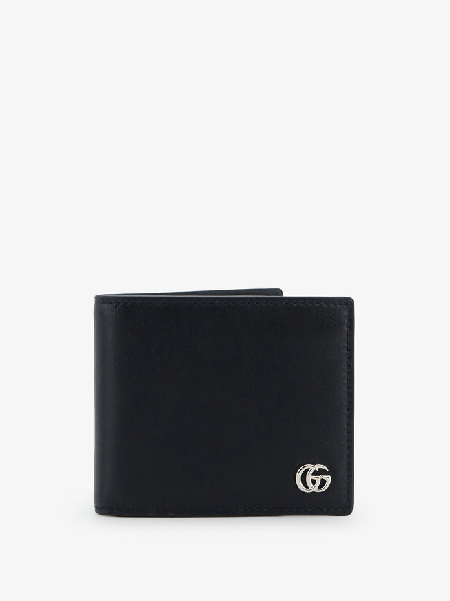 Gucci Gg Marmont Bi-Fold Leather Wallet Uni Black