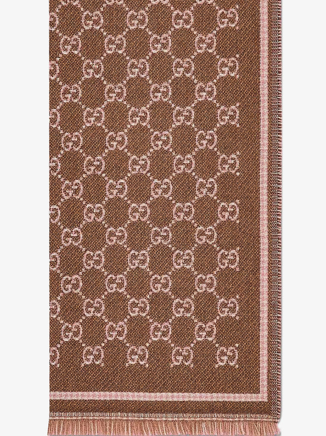 Gucci GG Monogram Wool Scarf