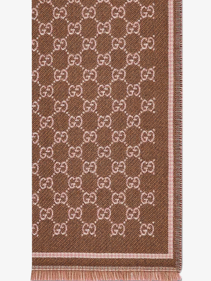 Gucci GG Monogram Wool Scarf