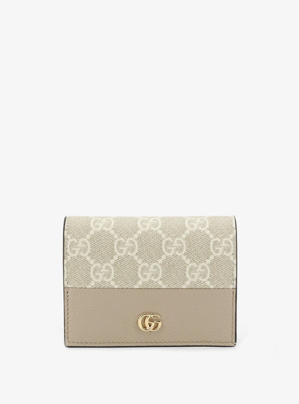 Gucci Gg Marmont Bicolor Leather Wallet Uni Oatmealbeigemyswh