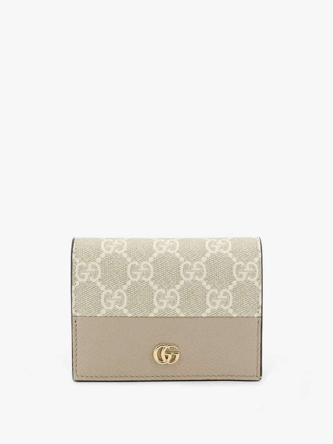 Gucci Gg Marmont Bicolor Leather Wallet Uni Oatmealbeigemyswh