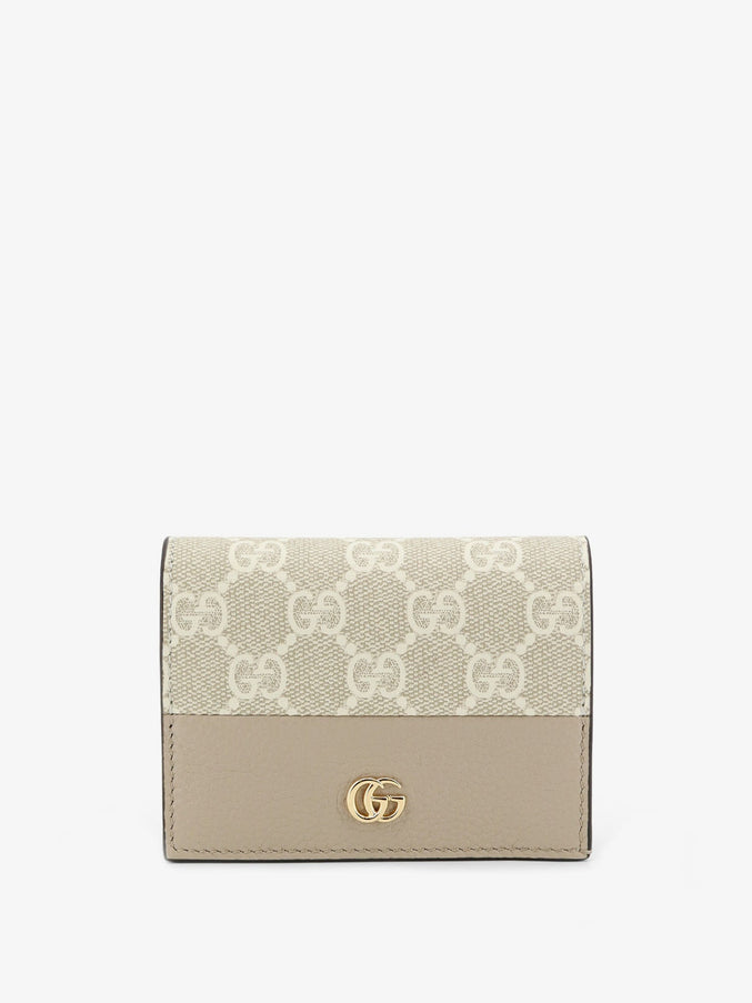 Gucci Gg Marmont Bicolor Leather Wallet Uni Oatmealbeigemyswh