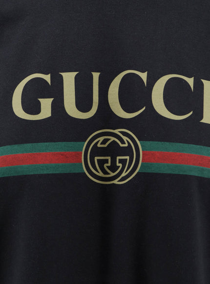 Gucci Web Logo Cotton and Silk T-Shirt