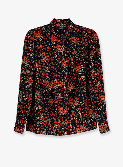 Gucci Printed Silk Shirt Blackredmc