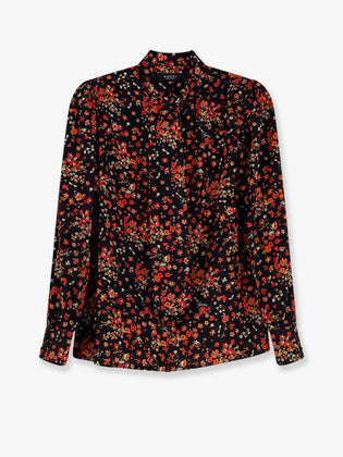 Gucci Printed Silk Shirt Blackredmc