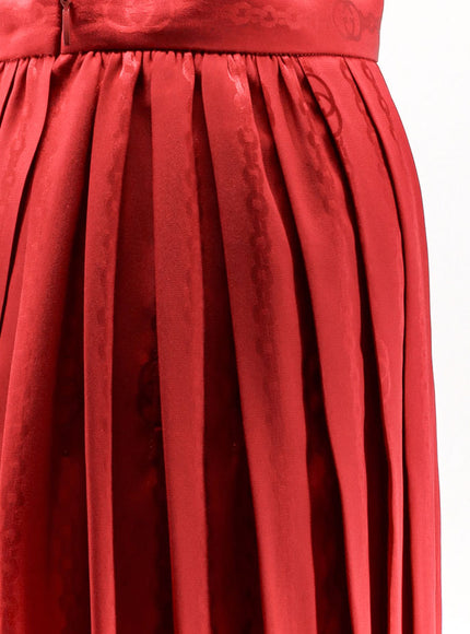 Gucci Silk Midi Skirt With Floral Print