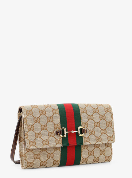 Gucci Gucci Horsebit Web Gg Fabric Wallet
