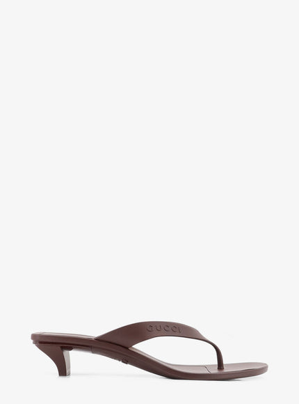 Gucci Vittoria Rubber Flip-Flops Sandals Joybrown