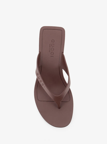 Gucci Vittoria Rubber Flip-Flops Sandals