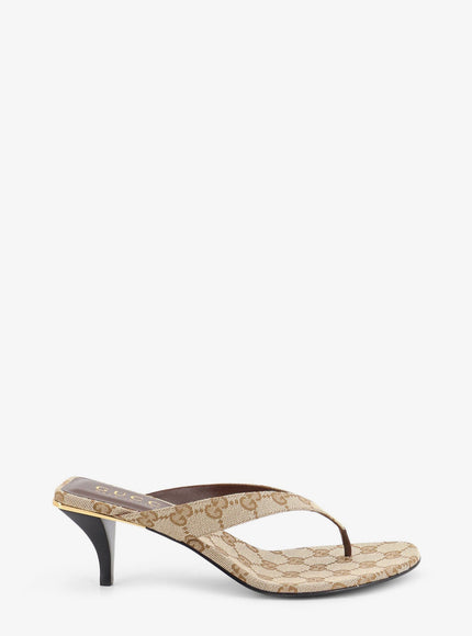 Gucci Vittoria Gg Fabric Flip-Flops Sandals Vintagesanddkbrow