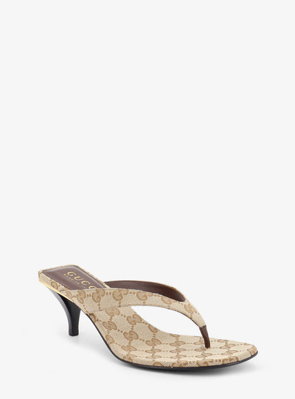 Gucci Vittoria Gg Fabric Flip-Flops Sandals