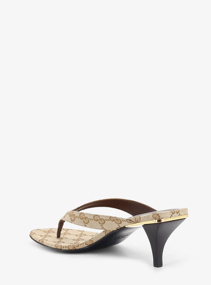 Gucci Vittoria Gg Fabric Flip-Flops Sandals